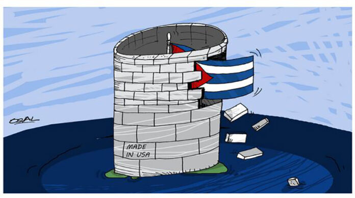 CARICATURAS DE OSVAL-CUBA CONTRA BLOQUEO