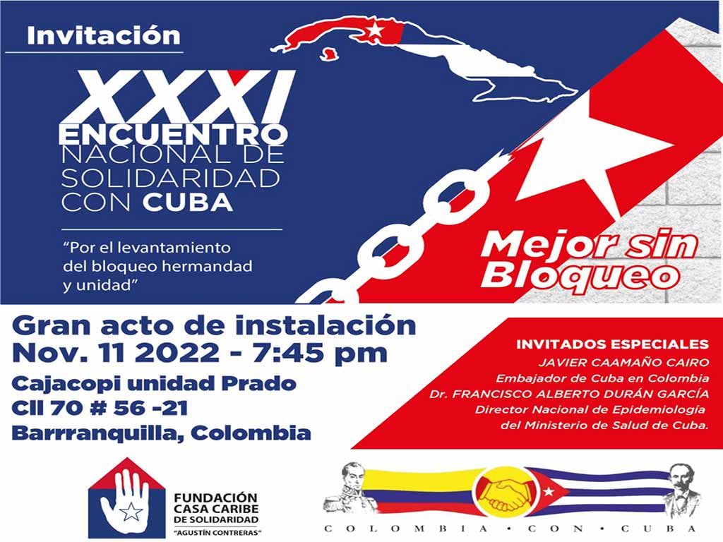 Lee más sobre el artículo Instalarán en Colombia Encuentro de Solidaridad con Cuba