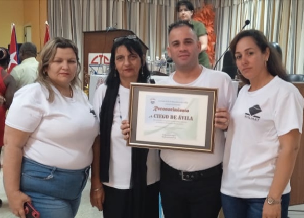 Integrantes de la delegación de Ciego de Ávila al Taller Nacional de Seguridad y Salud en el Trabajo. Foto: Cortesía de Sulema Véliz Pina