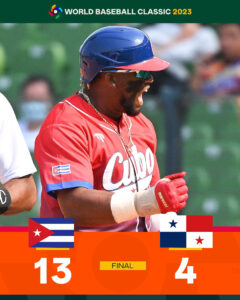 Lee más sobre el artículo Béisbol: Cuba «tritura» a Panamá y aún respira en Clásico Mundial