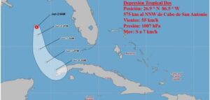 Lee más sobre el artículo Depresión tropical se mueve lentamente al sur