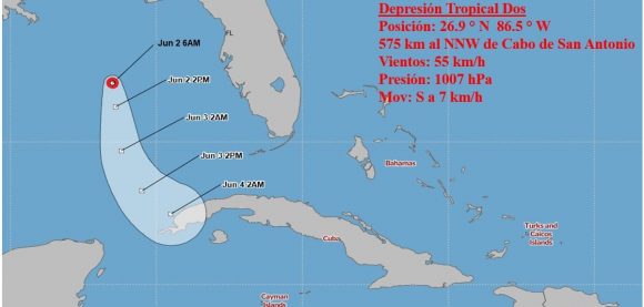 En este momento estás viendo Depresión tropical se mueve lentamente al sur