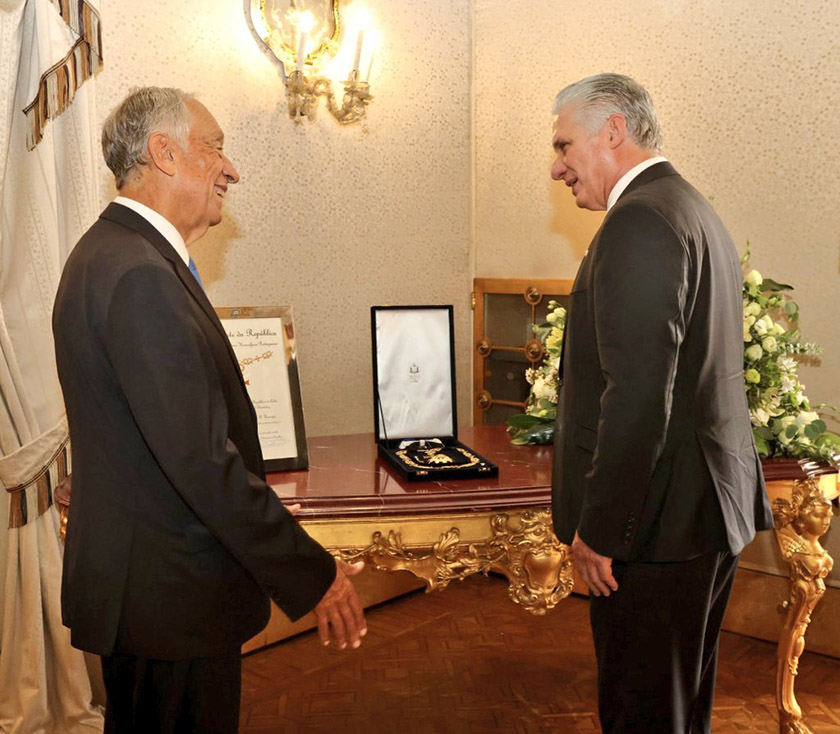 Lee más sobre el artículo Recibe Presidente cubano alta condecoración de Portugal