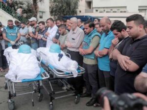 Lee más sobre el artículo Nueve periodistas palestinos muertos en bombardeos israelíes en Gaza