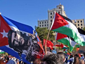 Lee más sobre el artículo Palestinian press highlights march against Israeli aggression in Cuba
