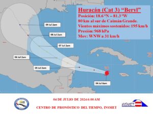 Lee más sobre el artículo Heavy rains and storm surges expected as Beryl passes south of Cuba