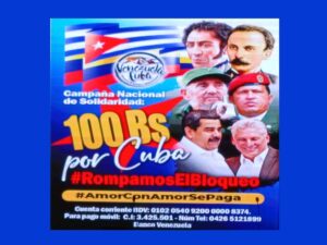 Lee más sobre el artículo Venezuela: “100bs por Cuba”, amor con amor se paga