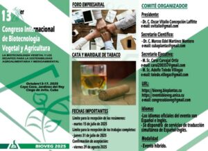 Lee más sobre el artículo The Thirteenth Congress on Plant Biotechnology and Agriculture is organised in Ciego de Avila.