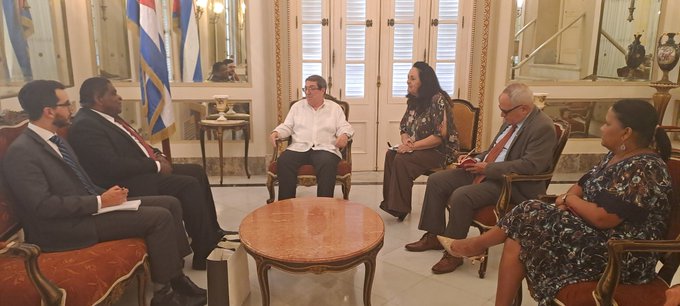Recibe canciller de Cuba a titular de la Unión Interparlamentaria
