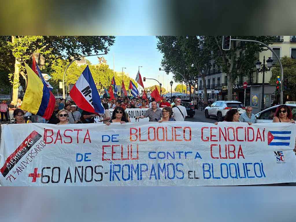 Lee más sobre el artículo Celebran en España gesta del Moncada con vibrante manifestación