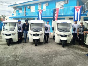 Entran en circulación nuevos triciclos eléctricos para la actividad de carga en Ciego de Ávila