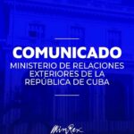 Comunicado del Ministerio de Relaciones Exteriores