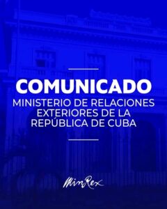 Comunicado del Ministerio de Relaciones Exteriores