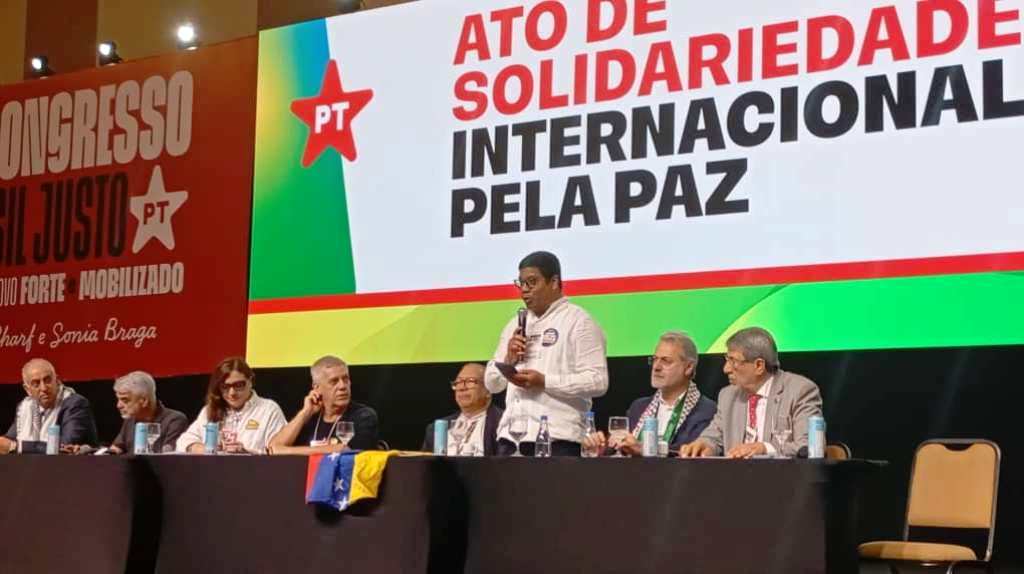 Lee más sobre el artículo Apoyan a Cuba, Venezuela y Palestina en congreso de PT brasileño