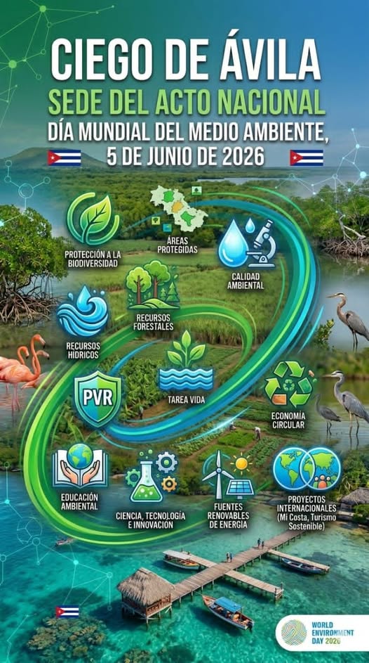 Lee más sobre el artículo Designan a Ciego de Ávila sede nacional de la jornada por el Día Mundial del Medio Ambiente