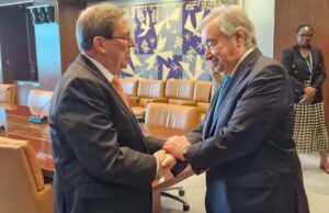 Recibe Secretario General de la ONU a Canciller cubano