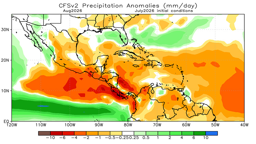 En este momento estás viendo Pronóstico de precipitaciones y temperaturas para agosto en Ciego de Ávila
