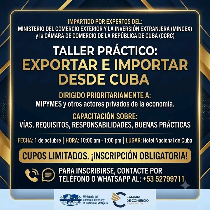Anuncia Cámara de Comercio taller sobre exportación e importación