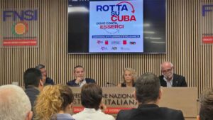 Denuncia del bloqueo estadounidense une a delegación italiana rumbo a Cuba