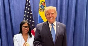 Donald Trump y Delcy Rodríguez se reúnen por primera vez en Nueva York a puerta cerrada